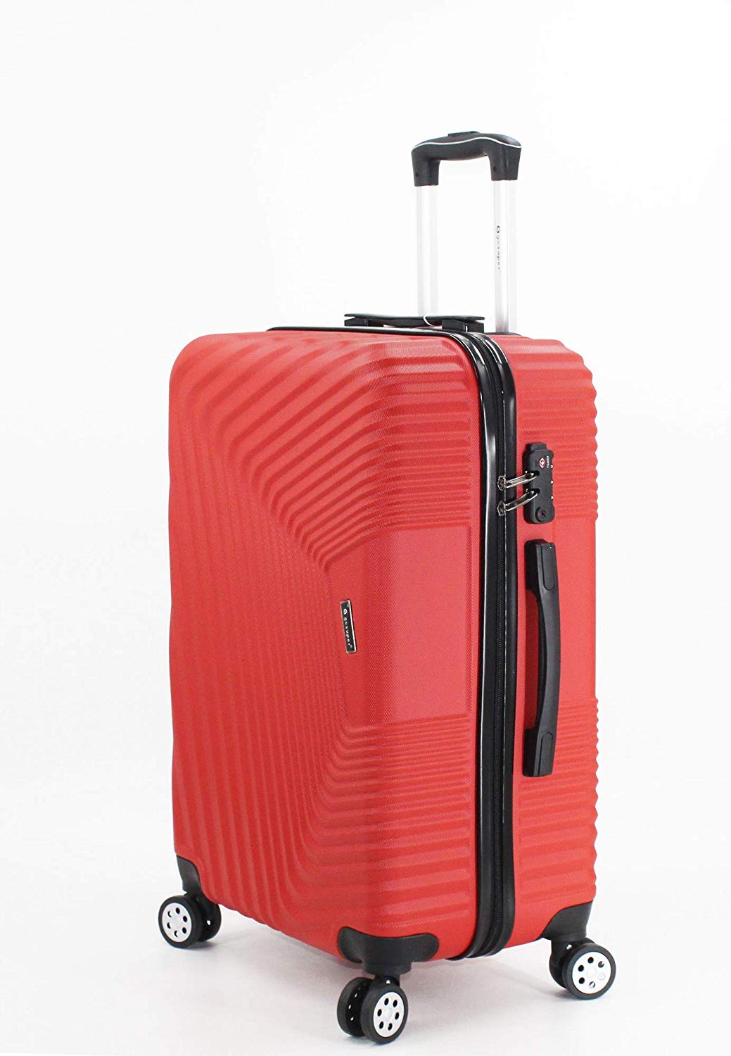 luggage travel trolley with 4 wheels 3 pieces set,red 9003